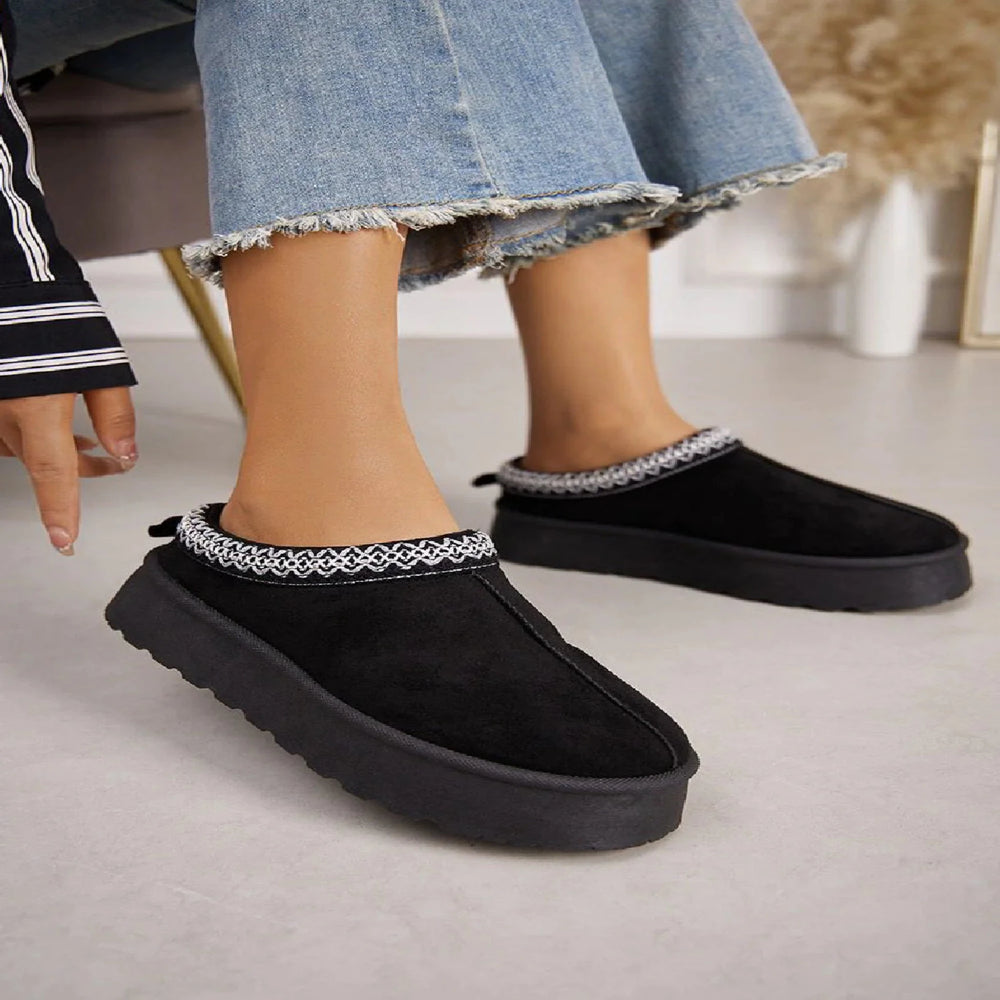 Designer Inspired Black Indoor / Outdoor Slippers