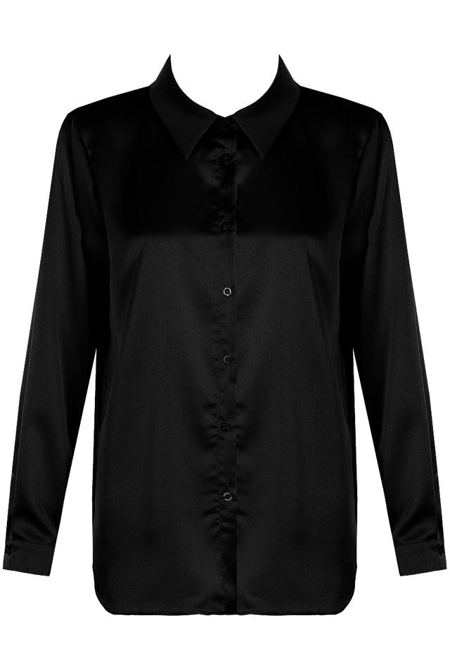 Black Satin Shirt