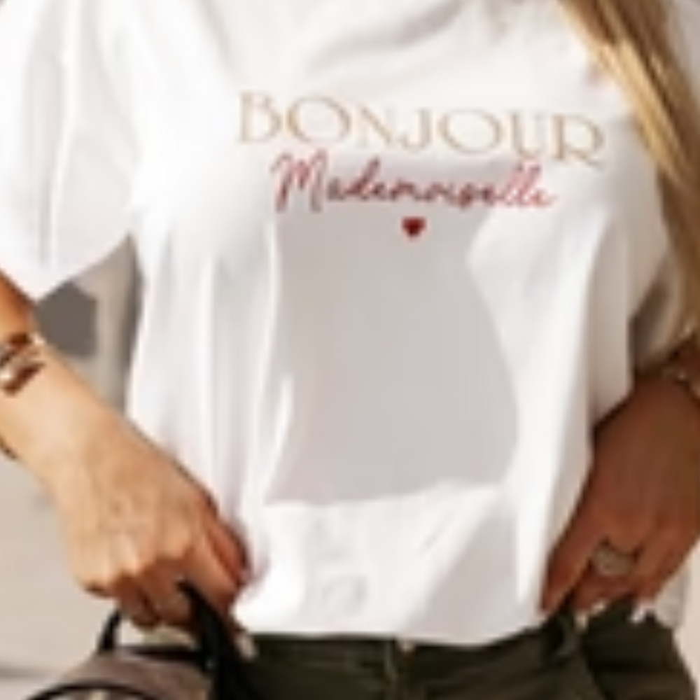 
                      
                        'Bonjour Madamoiselle' T-Shirt White
                      
                    