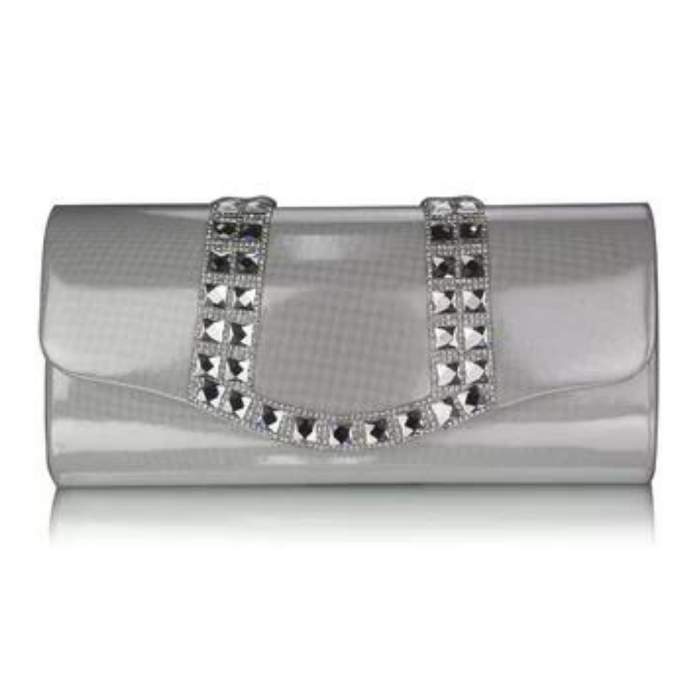 Ladies Silver / Bronze Gold Clutch Bag